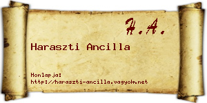 Haraszti Ancilla névjegykártya